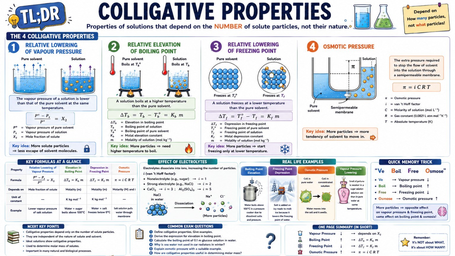 Colligative Properties infographic